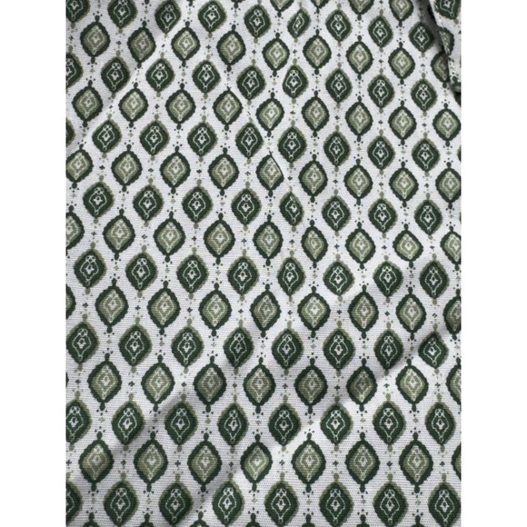 Zanella Shirt Mens Large Green Geometric Diamond Print Luxury Stretch Made In EU - Picture 5 of 10